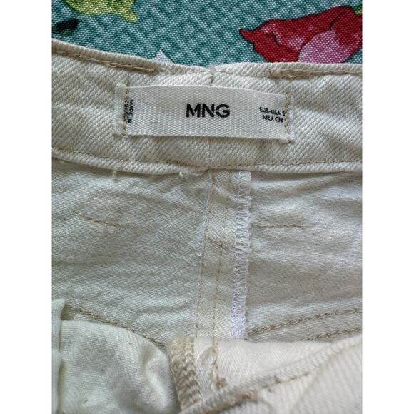 Mango MNG Women's Small Ivory Maxi Denim Jean Front Slit Skirt Cotton Boho - Picture 12 of 12